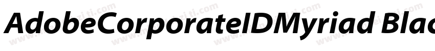 AdobeCorporateIDMyriad Black字体转换